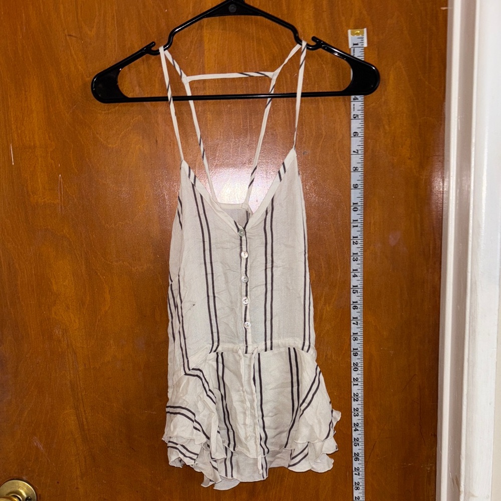 Chaser White and Black Striped Camisole